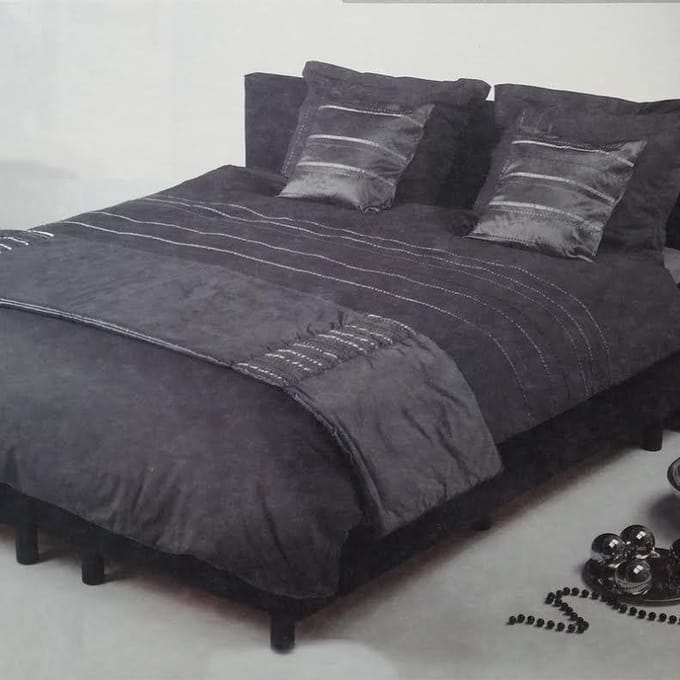 Cinderella Dekbedovertrekset Pavese - Grijs - 1 Persoons - 140x200/220 - 4-Delig