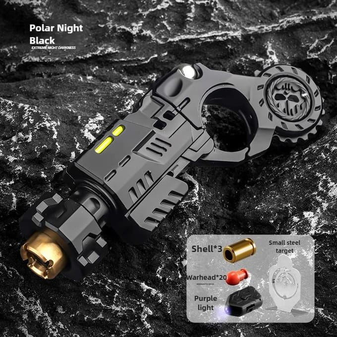 Shell-Ejecting Legering Speelgoedpistool Set Stressverlichting Fidget Sensorisch Speelgoed Mini Vinger Spin Top EDC Bureau Gadget Cadeau voor Tieners Jongens