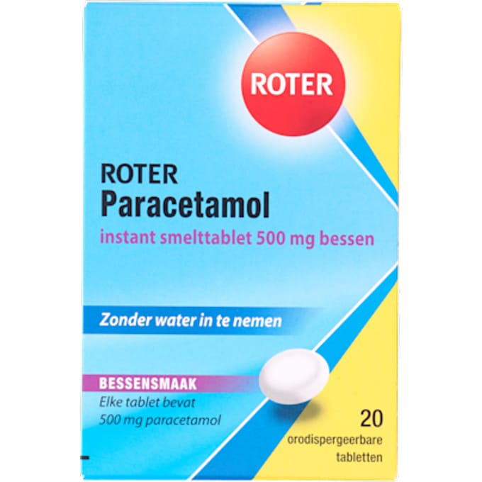 Roter Paracetamol Smelt 500 ml - Pijnstiller - 20 smelttabletten