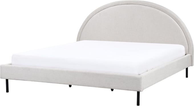 MARGUT - Bed - Lichtgrijs - 180 x 200 cm - Polyester