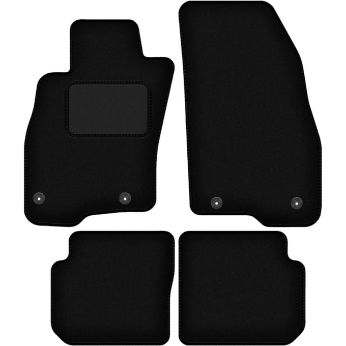 Zwarte veloursmatten voor: Fiat Punto 12' hatchback (2012-2018)