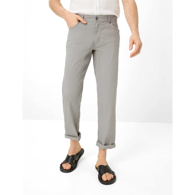 Brax Heren Broek  Style COOPER PLATIN, lichtgrijs, maat 44/32