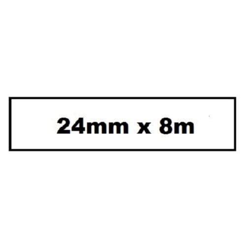 Labeltape Quantore TZE-251 24mm x 8m wit/zwart | 128 stuks