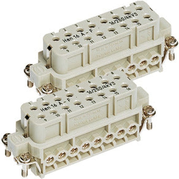 Han A 16-Pins Vrouwelijke Connector 32A Schroefterminal - 09200162813