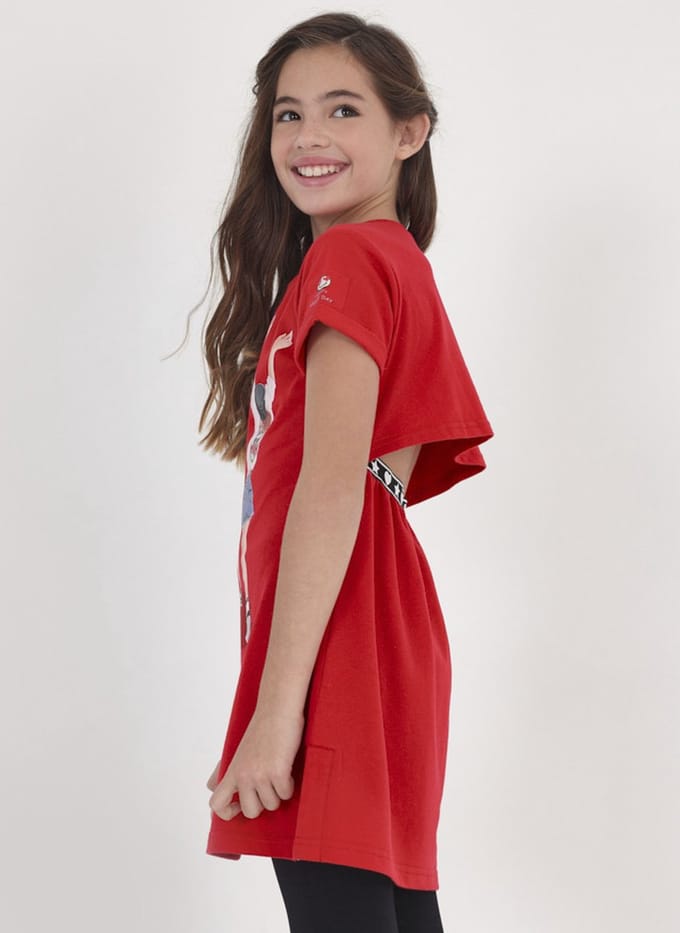 MAYORAL - Jurk - Maat 128 - Meisjes - 019 Red -