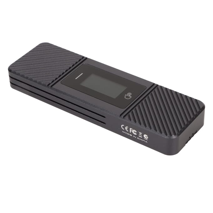 M.2 SSD Behuizing USB3.2 GEN2 Slimme Display Solid State Drive Behuizing voor NVMe 2280 SATA voor black