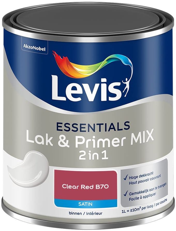 Levis - Essentials Lak & Primer Mix - Clear Red B70 - Mengverf - 1 L