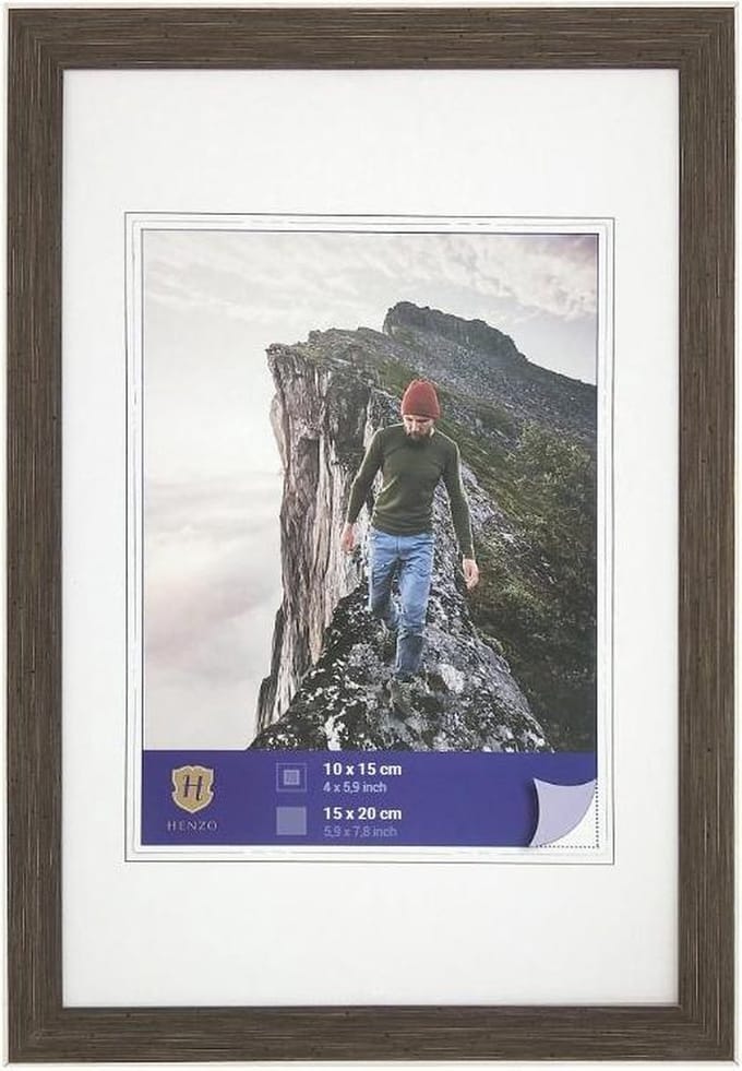 Fotolijst - Henzo - Edge - Fotomaat 15x20 cm - Donkerbruin