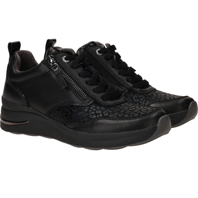 Tamaris Wide Fit - Veterschoenen Laag Zwart 38