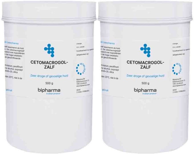 Bipharma Cetomacrogolzalf - 2 x 500 gr - Voordeelverpakking