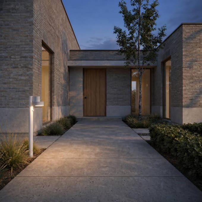 Lucande LED tuinpadverlichting Elune, lichtgrijs, sensor, IP44, 77 cm