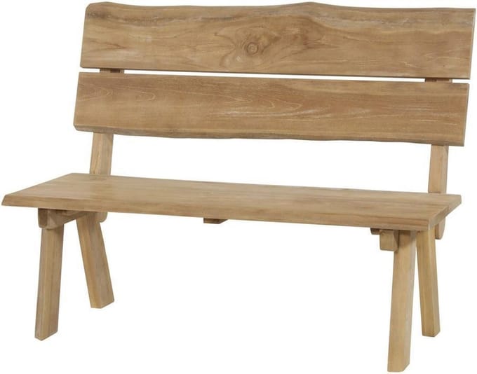Bank teak boomstam 130cm