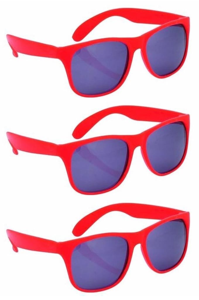 Classic Zonnebrillen Rood (3 stuks)