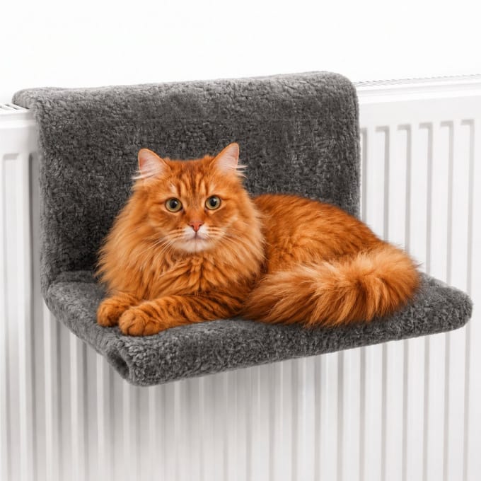 LBB Katten Hangmat voor Radiator - Mand en bed - kat - Radiatorhangmat - Grijs