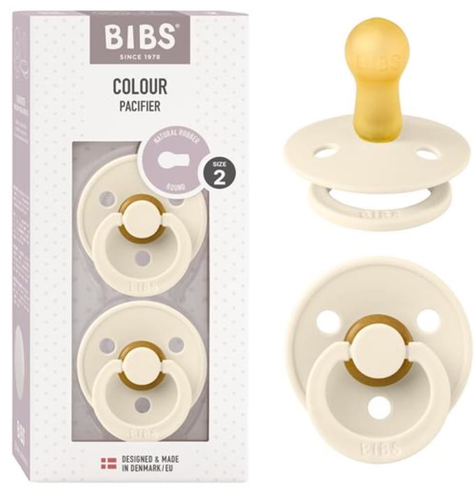 BIBS Colour Fopspeen - 6-18 mnd - 2-pack - Rond- Ivory