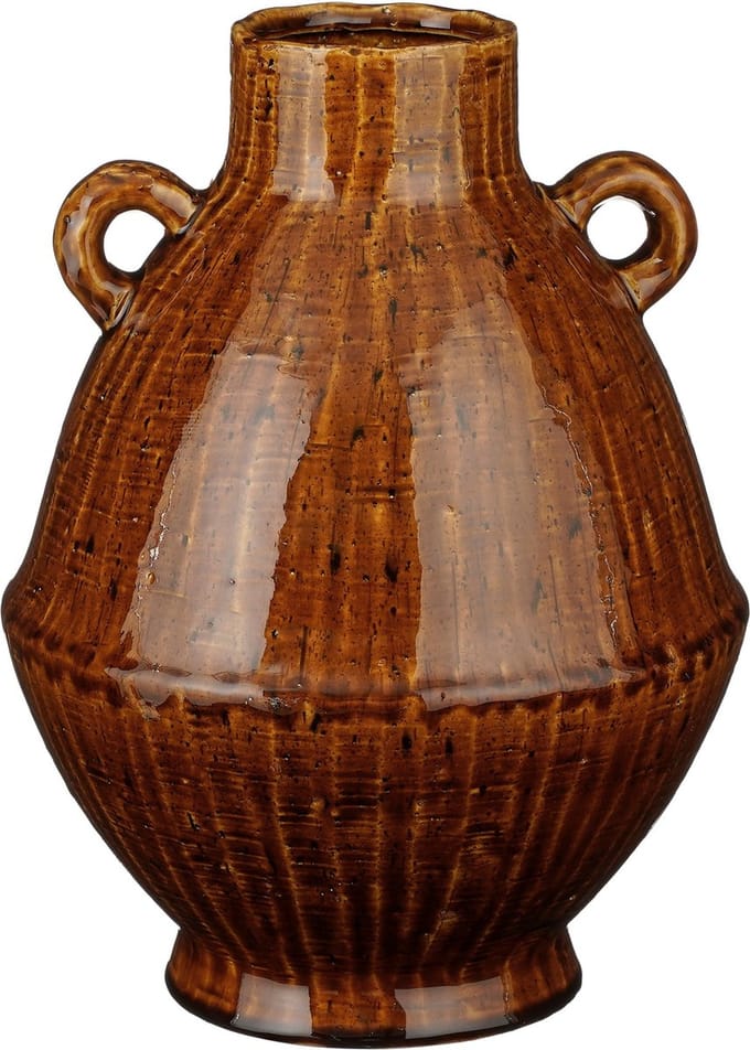 Mica Decorations Elena Vaas - H34 x Ø26 cm - Keramiek - Bruin