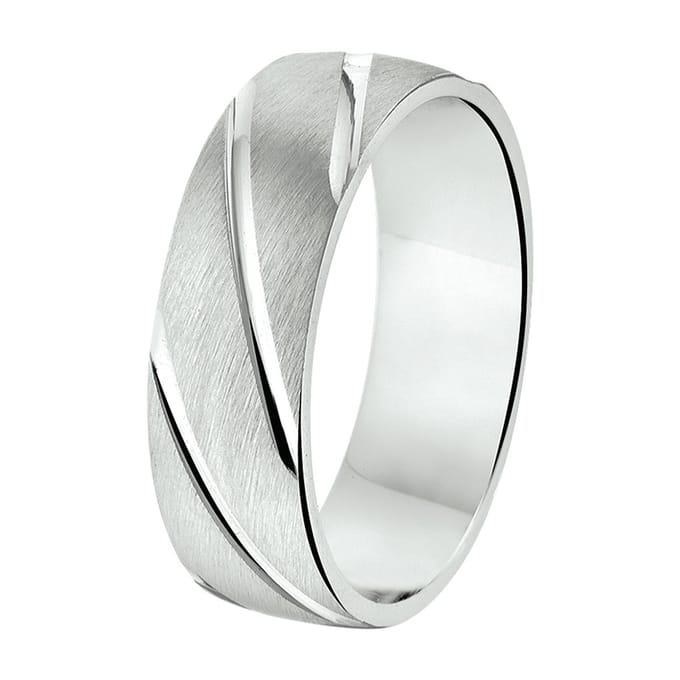 Gerhodineerd Zilver Ring A209 - 6,5 Mm Zonder Cz 1315104