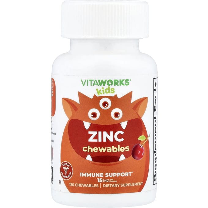 Kinderen, Zink, Kers, Kauwbaar 120 Tabletten