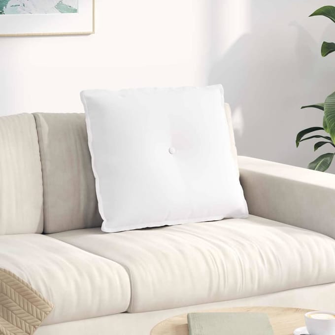vidaXL - Rugkussen - Wit - 200 - x - 19 - x - 50 - cm - Stof