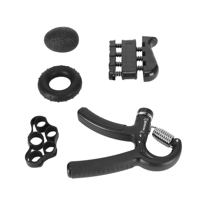Handknijper Kit Elastisch Silicone Huidvriendelijk Draagbaar Onderarm Trainer Kit voor Workout black