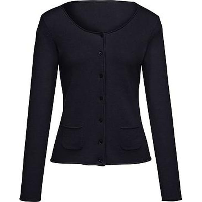 Vest 100% kasjmier Van Peter Hahn blauw