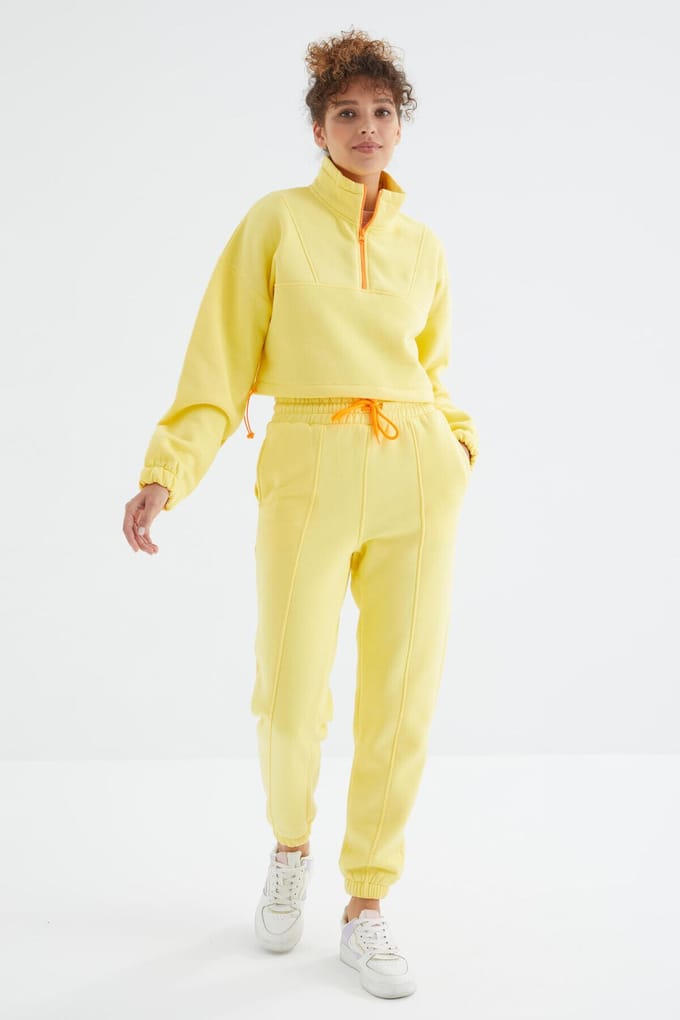 Oversized Fleece Sweatshirt en Broek Set