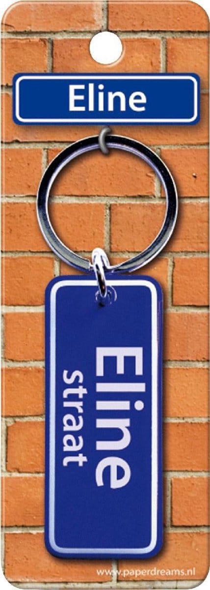 Paper Dreams Sleutelhanger Eline Straat 9 X 3 Cm Staal Blauw