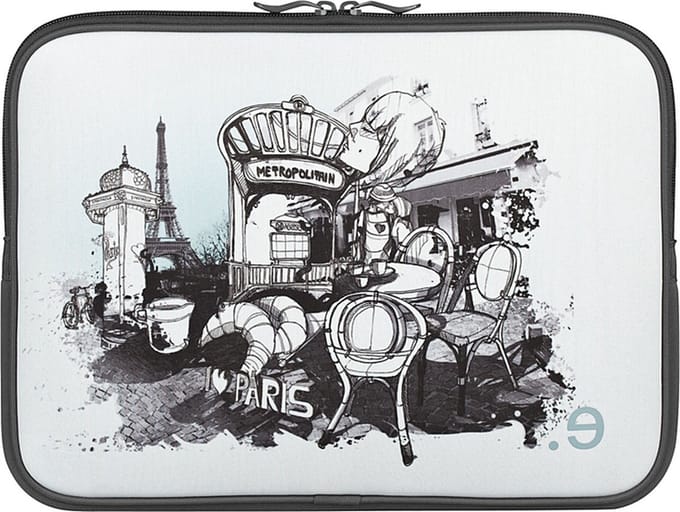 be.ez notebooktassen LA robe I Lov Paris Blue Morning