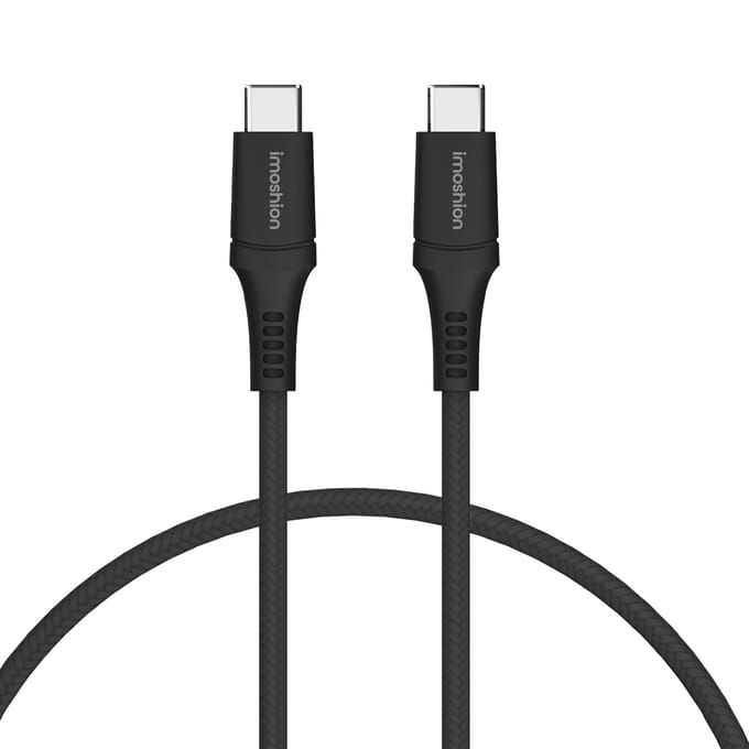 imoshion Kabel - USB C naar USB C Kabel - 0,25 meter - Snellader 60W - USB-C Oplader Kabel - Zwart