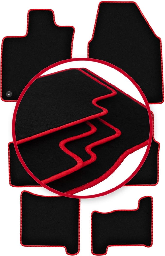 CARLUX-RED automatten voor: Nisan Qashqai +2 crossover (2008-2013)