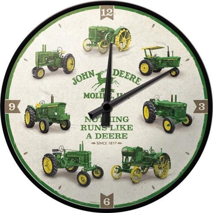 Nostalgic Art Wandklok 30 cm John Deere Moline, ILL