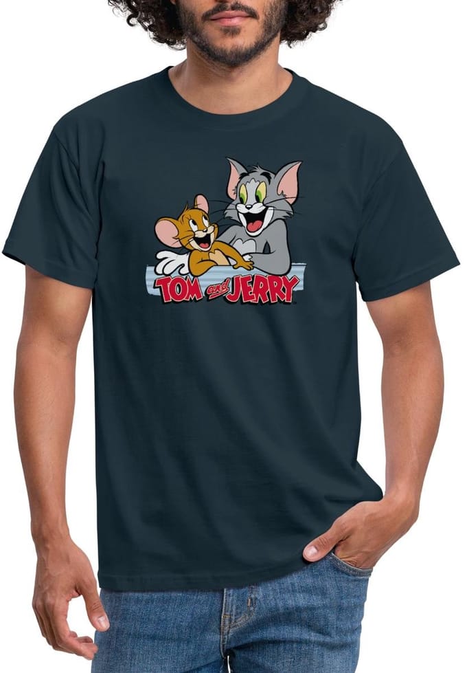 Tom En Jerry Vrienden T-Shirt Heren