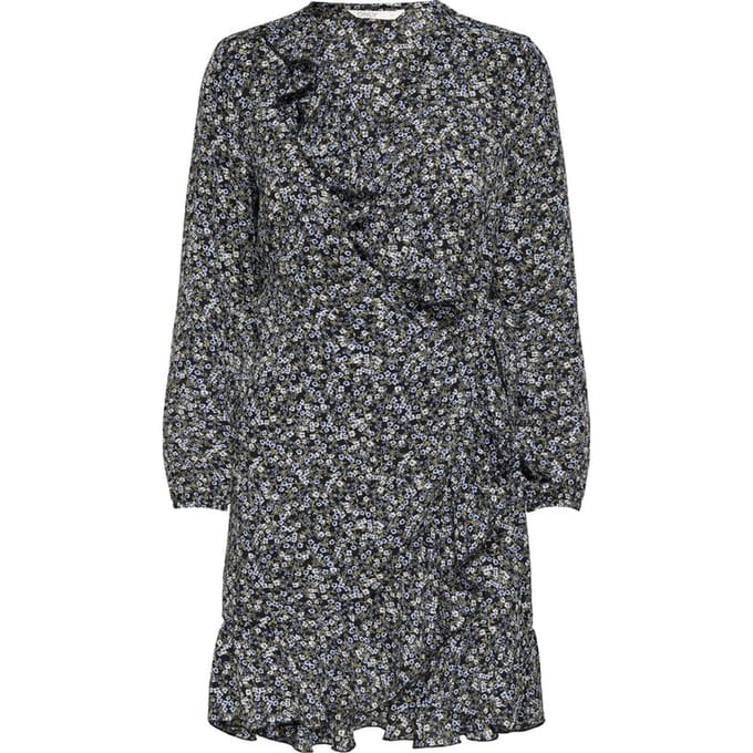 ONLY  - Maat 34 - ONLCARLY LS WRAP SHORT DRESS NOOS WVN Dames Jurk