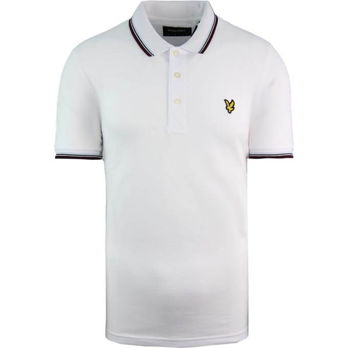 Lyle & Scott getipt heren wit poloshirt