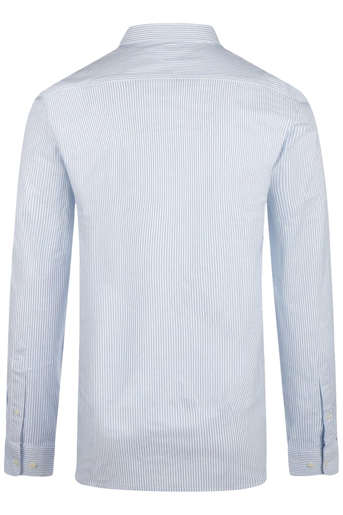 McGregor Stretch Oxford Shirt Small Stripe Light Blue Größe: M | Business hemden Outlet | Herren | Blau