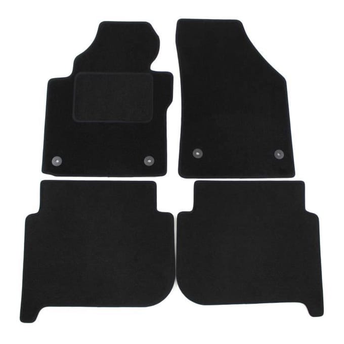 Tapis de sol - VW - Touran 2011-2015 - Velours noir - Ajustement précis - Antidérapant