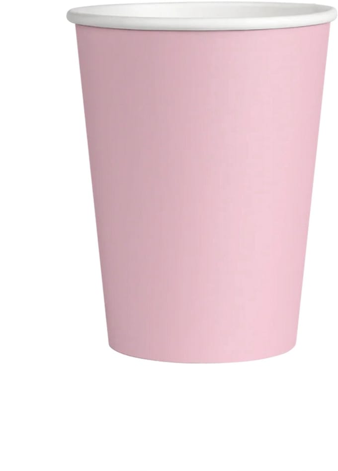 Wegwerpbekertjes Pastel licht roze 7cm - 8st