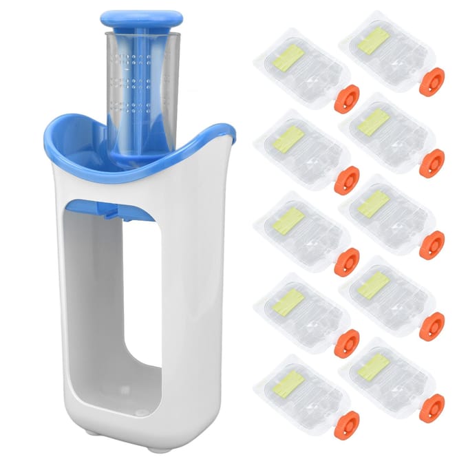 Baby Puree Maker Efficiënt Eenvoudige Bediening Makkelijk Schoon te Maken Duurzaam Veilig Gezond Handmatige Babyvoeding L(for 6.5-9kg) white