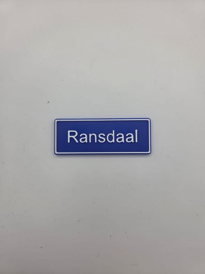 Koelkast Magneet plaatsnaam 8 X 3 CM Ransdaal
