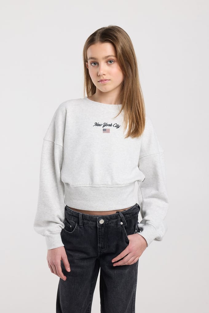 America Today Sina Jr Light Grey Melange Maat: 170/176 | Overhemden Outlet | kids | Grijs