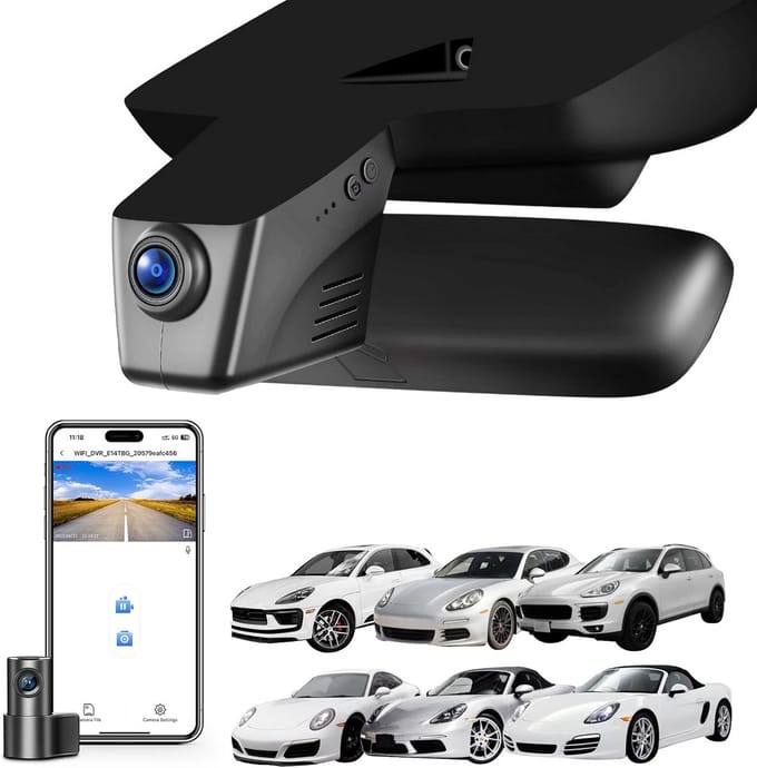 4K Dashcam voor Porsche”、“Cayenne, Macan, 911, Panamera, Boxster, Cayman, 718 Boxster, 128 GB