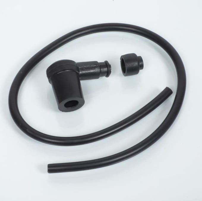 antiparasiet voor auto zwart d7mm l50cm 90° met olijf nieuw