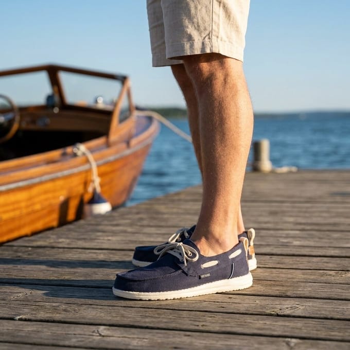 Hey Dude Harbor Breeze Bootschoenen blauw Textiel - Maat 40