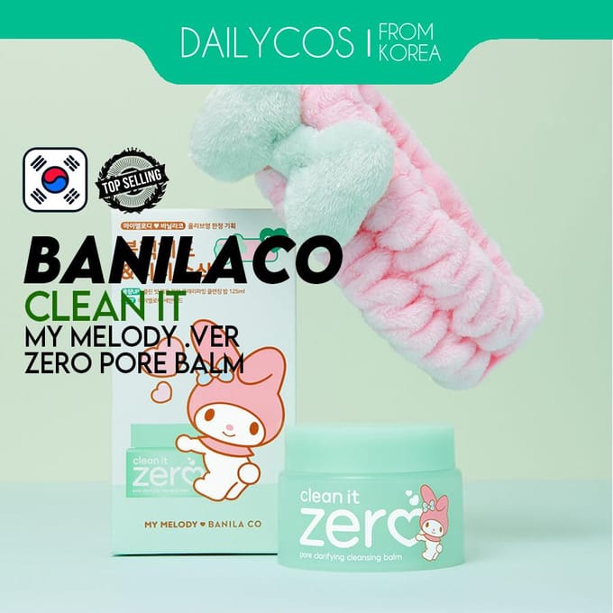 BANILA CO X SANRIO My Melody Limited Edition Clean It Zero Reinigingsbalsem (125 ml) + Haarband 1ea white