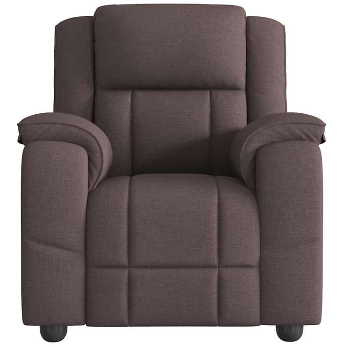 vidaXL - Massagestoel - verstelbaar - stof - donkerbruin