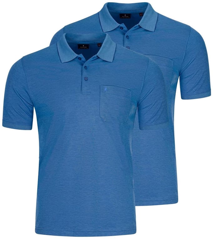 RAGMAN Heren poloshirt 2 pack Basic