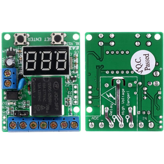DC 12V spanningsdetectie opladen ontladingsmonitor testrelaisschakelaar besturingskaartmodule
