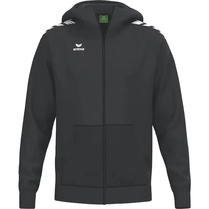 Erima Cmpt Wings Hooded Full Zip Heren - Zwart | Maat: M