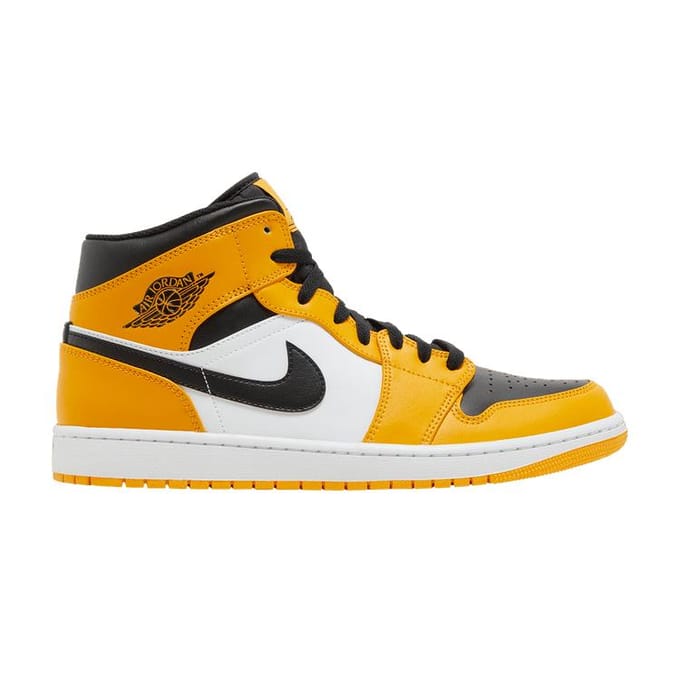 Air Jordan 1 Mid 'Reverse Yellow Toe' 45 black