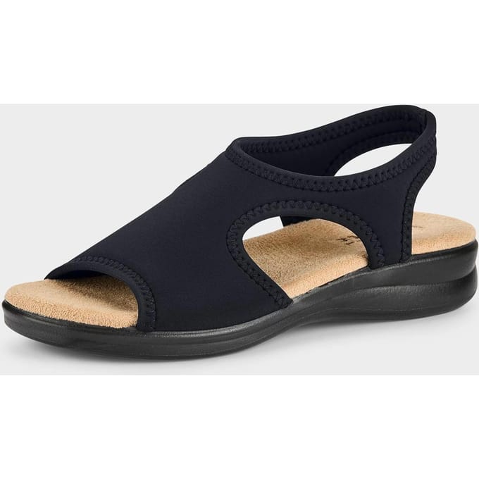 Sandalen van stretch - zwart - Gr. 39 van Goldner Fashion